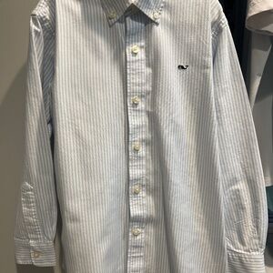 Vineyard Vines Blue and White Striped Oxford button down shirt